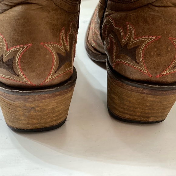 Circle G Brown Embroidered Heeled Boots - Picture 6 of 9